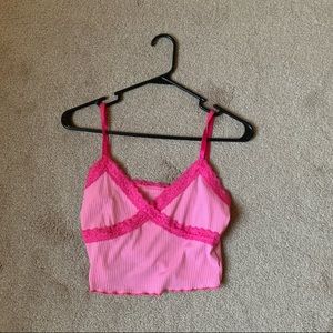 Y2K pink spaghetti strap top